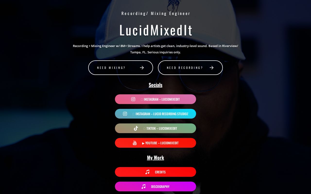 Real studio photo for Lucid Recording Studios